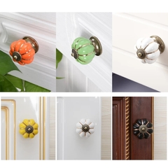 X1 Tirador De Cerámica Decorativos Puertas Cajones Manijas - comprar online