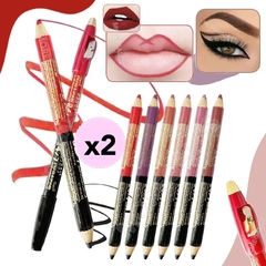 Delineador De Ojos X2 Lapiz Sombras Labios 3 En 1 Multiuso