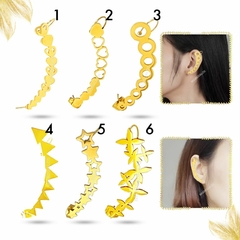 Aro Ear Cuff Solitario Oreja Pasantes Uno Modernos Trepador - comprar online