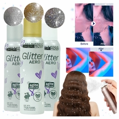 Glitter De Aerosol Brillo Cuerpo Rostro Pelo Cherimoya 120ml