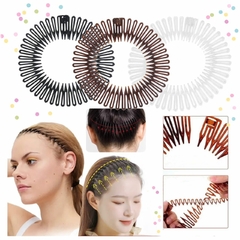 Combo X12 Vinchas Zig Zag Circulares Mujer Diadema Plastica
