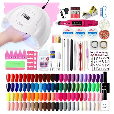 Kit Inicial X45 Completo Cabina 72 W Torno Gel Uñas Semiper