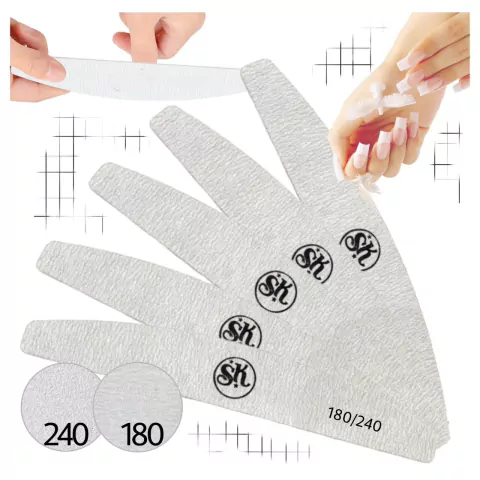 Limas X5 Unidades 180/240 Uñas Esculpidas Manicuria Pedicura