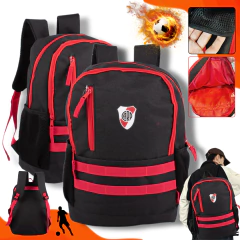 Mochila Grande Club River Plate Oficia Futbol Urbana Escolar