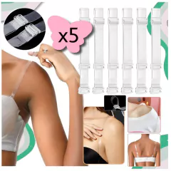 Breteles X5 Pares Corpiño Fino Silicona Transparente Mujer