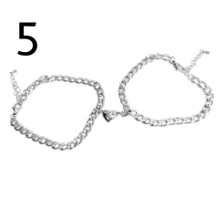 Imagen de Pulsera Con Iman Dije Corazon Amistad Pareja Novios Acero
