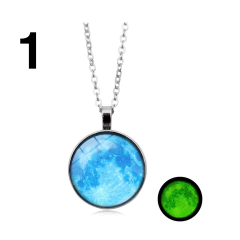 Collar Con Dije Galaxia Brillan En La Oscuridad Nebulosa - comprar online