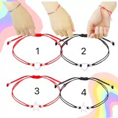 Pulsera Hombre Mujer Soga Amistad Ajustable Brazalete Pareja