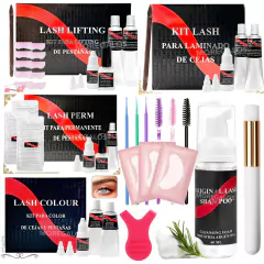 Super Kit Completo Cejas Pestañas Shampoo Parche Microhisopo