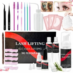 Kit Completo De Pestañas Shampoo Parche Microhisopo Lifting