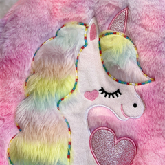 Mochila Unicornio Infantil Resistente Niñas Peluche Escolar - comprar online