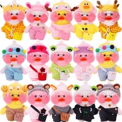 Peluche Patito Lalafanfan Cute Kawaii Con Accesorios De 30cm
