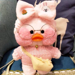 Imagen de Peluche Patito Lalafanfan Cute Kawaii Con Accesorios De 30cm
