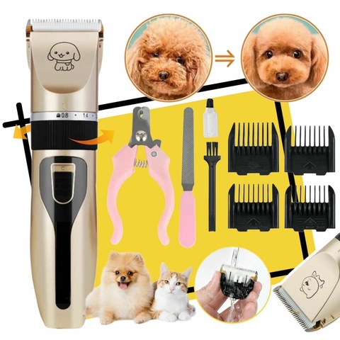 Maquina Cortadora De Pelo Recargable Perros Y Gatos Mascotas