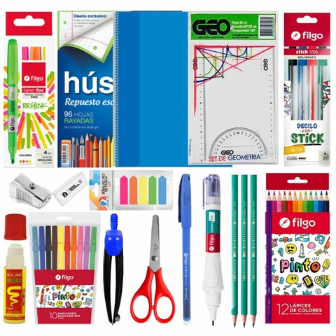Combo Completo De Utilices Escolar Para Secundaria Primaria - comprar online