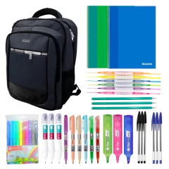 Kit Super Completo Escolar Secundaria Mochila Set Útiles
