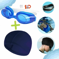 Set Antiparras Natación + Tapones + Gorrito Adultos Pileta - comprar online