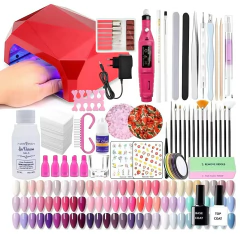 Kit Completo X60 Esmaltes Deco Uñas Nail Art Cabina Torno - comprar online