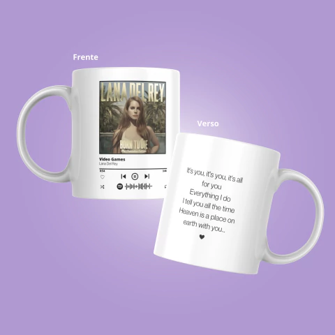 Caneca Lana Del Rey + embalagem