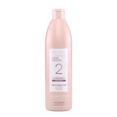 Botella de fluido alisador Keratin Therapy Lisse Design de Alfaparf, tamaño 500 ml.