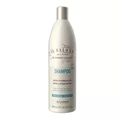 Botella de shampoo IL Salone de 500 ml, diseñada para detox y antipolución, adecuada para todos los tipos de cabello.