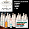 Promoción de lanzamiento de productos IL Salone de Alfaparf Milano, incluyendo 5 shampoos, 5 bálsamos, 2 leave-ins y 1 óleo.