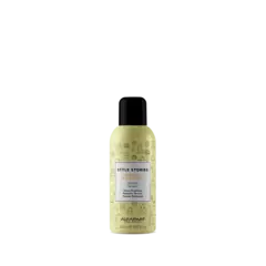 Envase del Escudo Termoactivo de 200ml de Alfaparf, con diseño amarillo y etiquetas en varios idiomas.