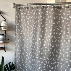 Cortina de baño teflon Astrid Gris