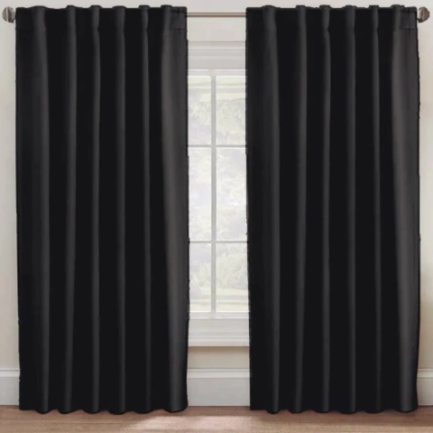 Cortina de ambiente - Black out NEGRO - comprar online