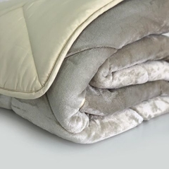 ACOLCHADO SIMIL PLUMÓN VELVET ATERCIOPELADO MEDIDA QUEEN - comprar online