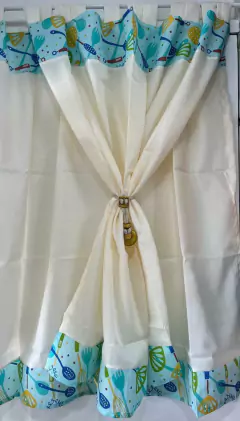 Cortina de cocina estampada