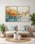 Quadro Duplo - Abstrato Marmore - AM8