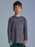 T-shirt com recorte cinza escuro