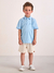 CONJUNTO CAMISETA POLO AZUL DENIM COM SHORTS