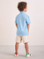 CONJUNTO CAMISETA POLO AZUL DENIM COM SHORTS - comprar online