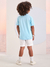 CONJUNTO T-SHIRT AZUL COM BERMUDA - comprar online