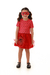 FANTASIA VESTIDO VERMELHO COM BOLINHA PRETA