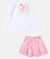 CONJUNTO MANGA LONGA PÉROLA COM SHORTS