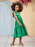 VESTIDO DE ALÇAS COM LAÇO VERDE PURO