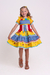 Vestido Junino Amarelo Florido Com Cereja
