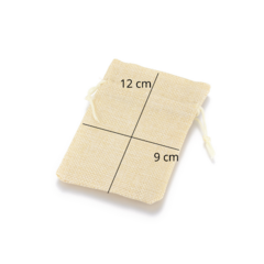 BOLSAS CON CORDON YUTE ARPILLERA CREMA 12 X 9 CM x 10 uni - comprar online