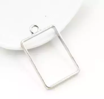 DIJE RECTANGULO CHICO - PLATA