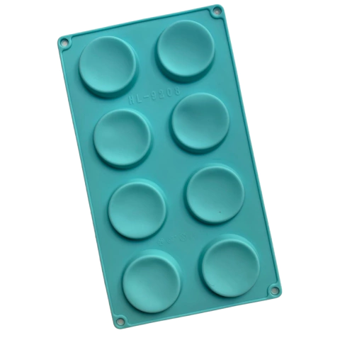 MOLDE SILICONA PLANCHA 8 CIRCULOS GRANDE