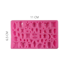 MOLDE SILICONA PLANCHA CRISTALES MINI