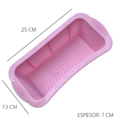 MOLDE SILICONA RECTANGULAR BUDINERA - PUNTAS REDONDAS - comprar online