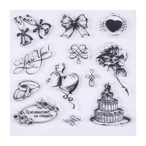 PLANCHA SELLOS DE SILICONA BODA NOVIOS - comprar online