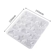 MOLDE SILICONA DIJES LLAVEROS ANIMALITOS MARINOS CARAS - comprar online