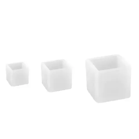 SET 3 MOLDES SILICONA CUBOS DIFERENTES TAMAÑOS