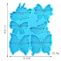 MOLDE SILICONA 6 MARIPOSAS - MODELO 3 - comprar online