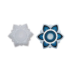 MOLDE SILICONA POSAVASO MANDALA FLOR